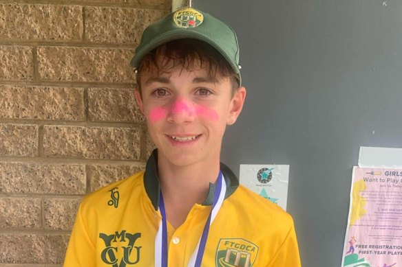 Junior cricketer Ben Austin was struck by a ball in the cricket nets on Tuesday night.