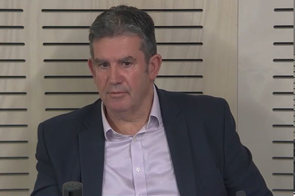 Martin Berry gives evidence to ICAC on Friday.