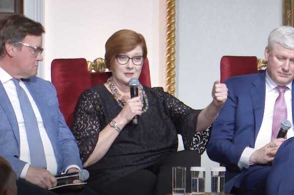 Former foreign and defence minister Marise Payne at the ORF’s annual America dinner in Washington DC.