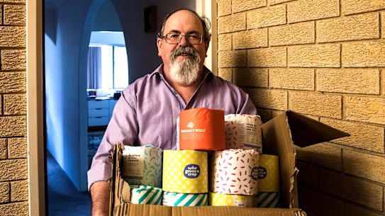 University lecturer Stewart Jackson said thieves nicked a quarter of his toilet paper delivery in Kensington last week.