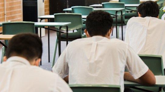 Students sit the HSC last year