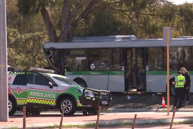 Bus crash on Joondalup Drive in Wanneroo, Perth