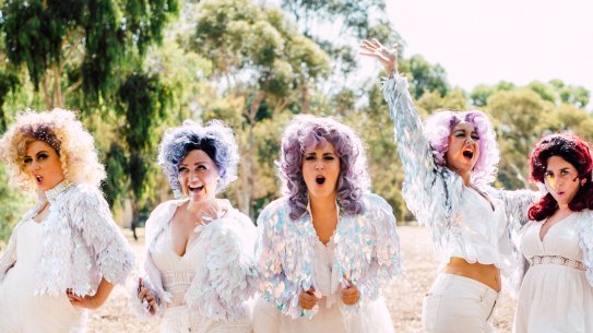 Members of the Fringe Wives Club, wondering why more people are not more fired up about issues impacting Australian women.