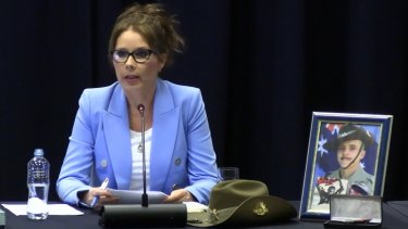 Nikki Jamieson brought a picture and several of her son’s possessions to the Royal Commission hearing.