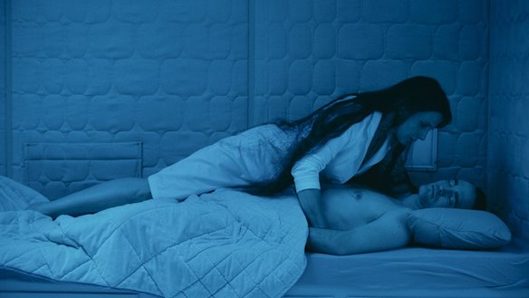 Juliette Binoche and Robert Pattinson get close in High Life.