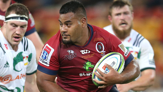 X-factor: Taniela Tupou carries with intent for the Reds.