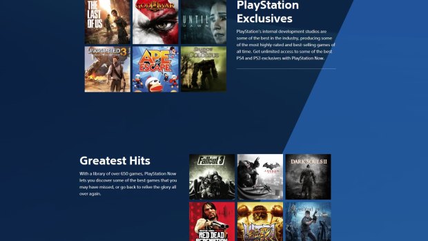 PlayStation Now offers more than 650 games, if your internet can handle it.