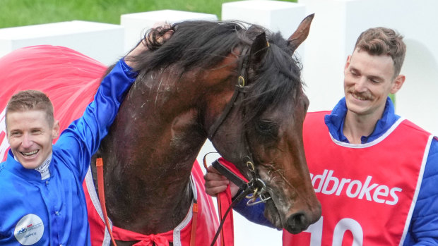 James McDonald after riding Anamoe to win the Cox Plate .