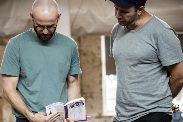 Tommy Murphy and the play’s director Eamon Flack during rehearsal. 