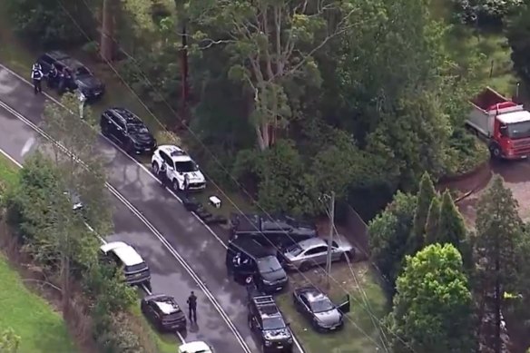 A police operation in Dural on Friday, 21 March.