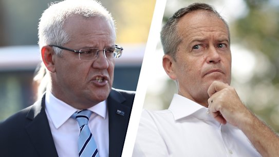Scott Morrison and Bill Shorten have clashed over climate policy. 