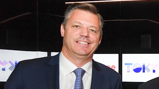 James Warburton with Kerry Stokes.