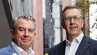 Outgoing chief executive partner of RSM Australia Jamie O’Rourke with incoming RSM Australia chief executive partner Robert Miano.