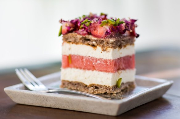 Black Star Pastry’s signature strawberry-watermelon cake.