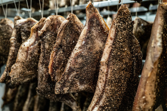 The homemade guanciale that started it all.