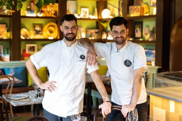 Italian twins Giulio, left, and Enrico Marchese.