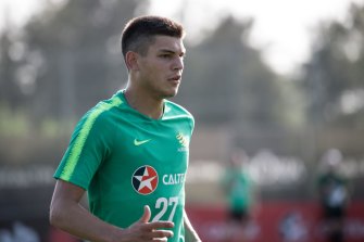 Fran Karacic during his first camp with the Socceroos in 2018.
