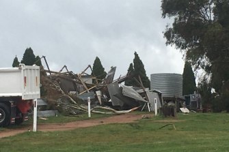 A man was injured after a tornado hit his property in Meadow Flat, near Lithgow.