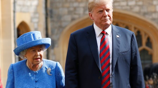 The Queen and US President Donald Trump at Windsor Castle during a 2018 'working visit' to the UK. The 2019 version will have even more bells and whistles.