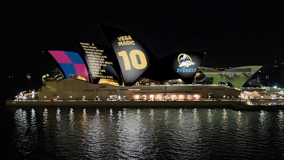 Racing NSW's proposed projection for the Opera House.