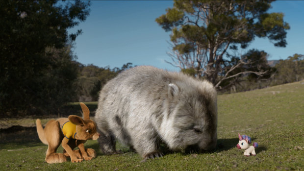 Louie the toy unicorn with Ruby the kangaroo in the new Tourism Australia ads.