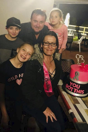The family celebrate Rachel's 39th birthday last week.