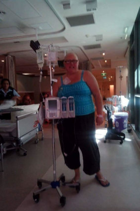 Jacqui Carton during her cancer treatment in 2015.