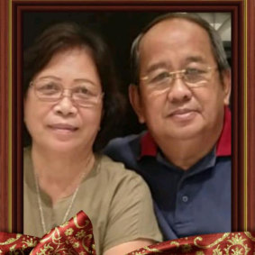 Henny Sengkey Kawilarang with her husband Sinyo Kawilarang, who died last month.