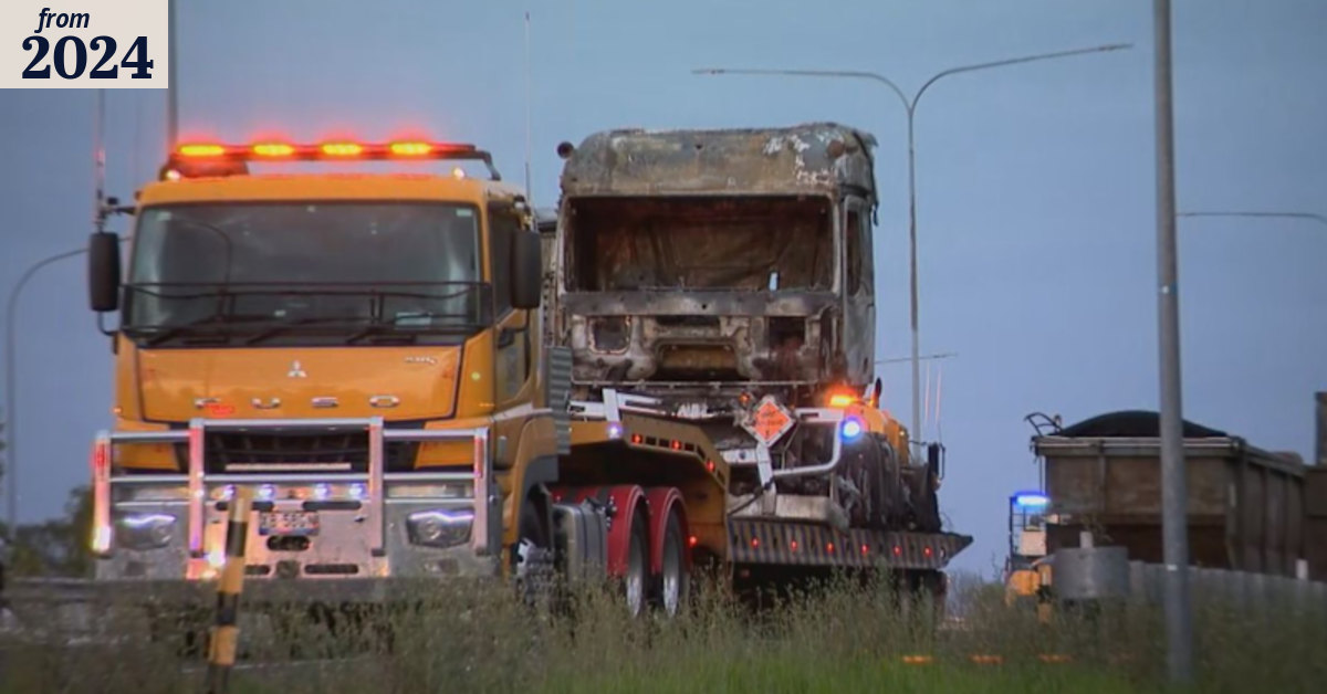 Logan Motorway closure: Fiery crash between stolen Audi and truck ends ...