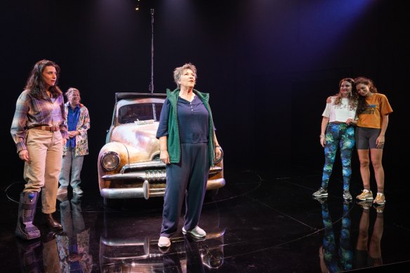 The cast of Queensland Theatre’s <i>The Appleton Ladies’ Potato Race</i> (L to R): Libby Munro, Valerie Bader, Barbara Lowing, Rachel Gordon and Natassia Halabi.