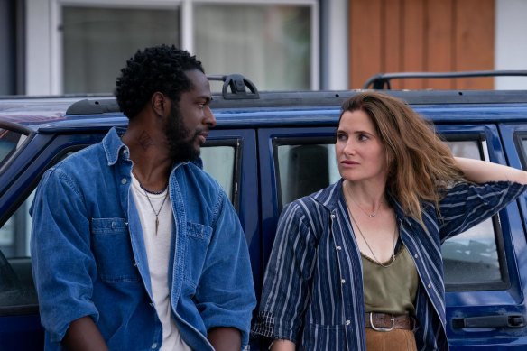 Quentin Plair and Kathryn Hahn star in the new series Tiny Beautiful Things.