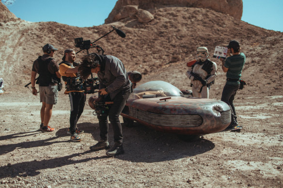 Crew on the set of "Kenobi".