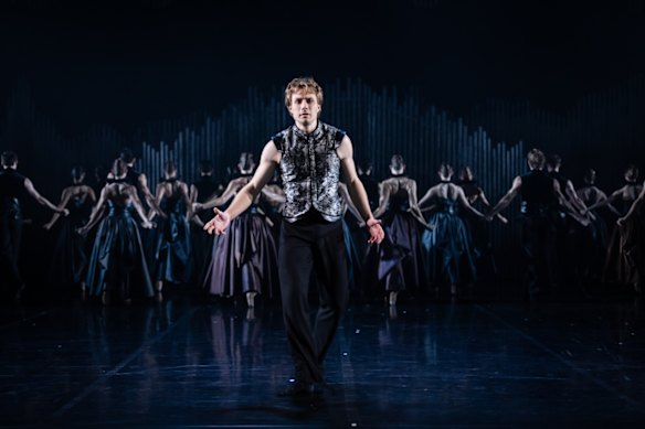 Edison Manuel in the title role of Queensland Ballet’s Hamlet, choreographed by Leo Mujic.