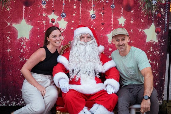A Santa Claus at one of Brisbane’s Christmas markets.
