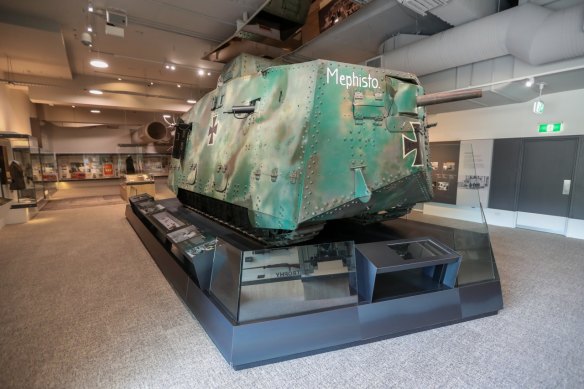 Unique in the world, German WWI tank Mephisto is one of the top exhibits at the Queensland Museum.