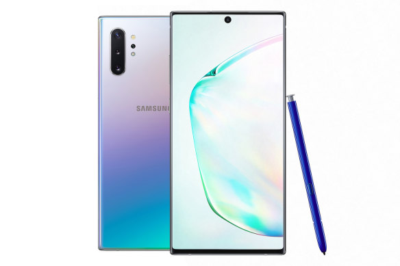 The new Samsung Note 10+ comes in an AuraGlow colour scheme.