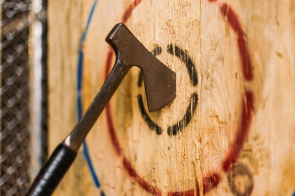 Harmonies and Hatchets is an event involving live music and axe throwing.