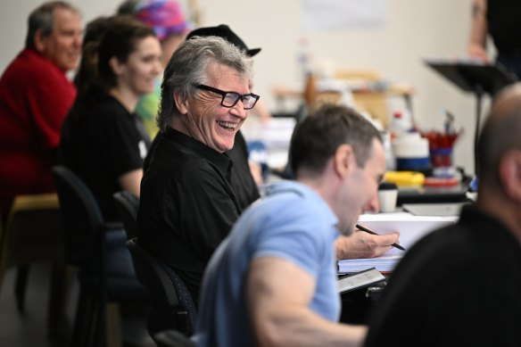 Director Simon Phillips and writer/composer Paul Hodge in rehearsals for Round the Twist The Musical.
