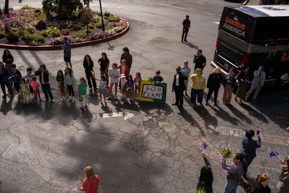 The Socceroos were given a warm farewell from their Berkeley base for the World Cup.