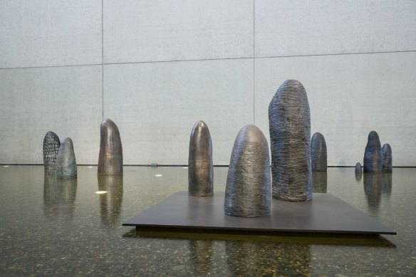 Judy Watson’s bronze work Walama (2000) has been installed in the Queensland Art Gallery’s famous Watermall.