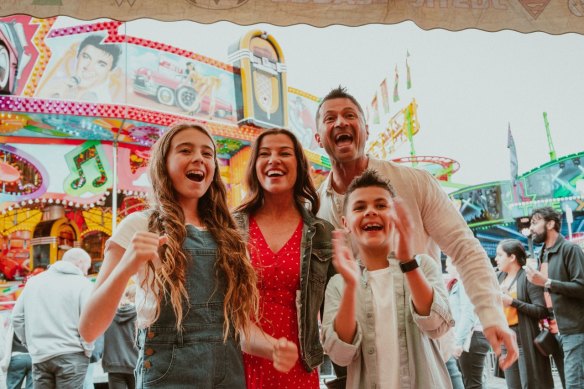 A promotional image for the Ekka doesn’t show the parents’ cost-of- living angst.