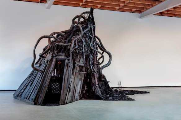 Season of the witch: Trulee Hall’s Witch House (Seance of the Umbilical Coven), 2020, has been recreated at GOMA.