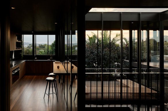 The house comes alive during golden hour.