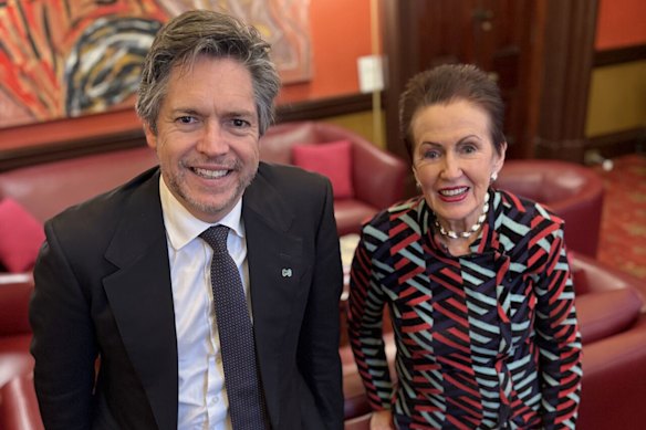 Nick Reece with Sydney Lord Mayor Clover Moore, who “has totally bucked the trend winning election after election”.