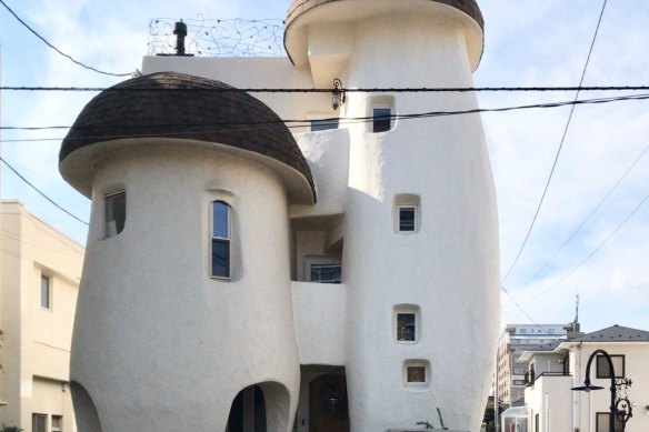 The mushroom house in Sendai, Japan.