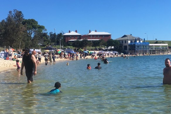 Frenchman’s beach at La Perouse is popular with families because of its calm waters. 