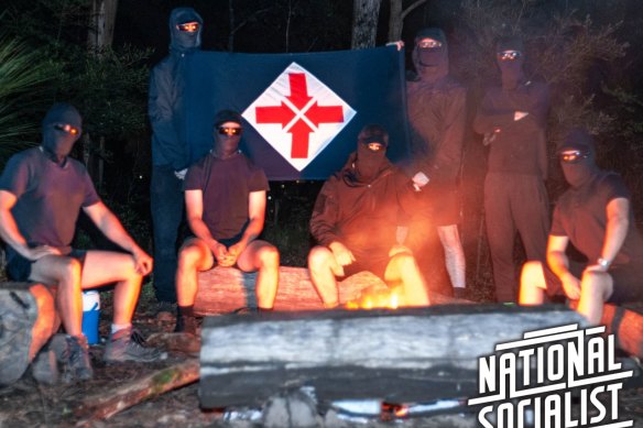 Members of the Australian neo-Nazi group National Socialist Network.