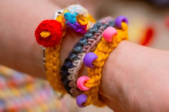 Cosy Crochet Club at Museum of Brisbane is a daily event where kids will learn how to crochet a friendship bracelet.