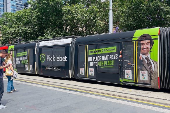 Picklebet advertising on Sydney light rail.