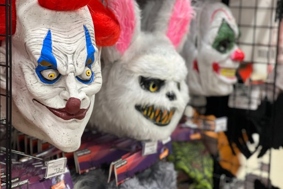 Coulrophobic’s nightmare: items like Halloween monster masks are big sellers.